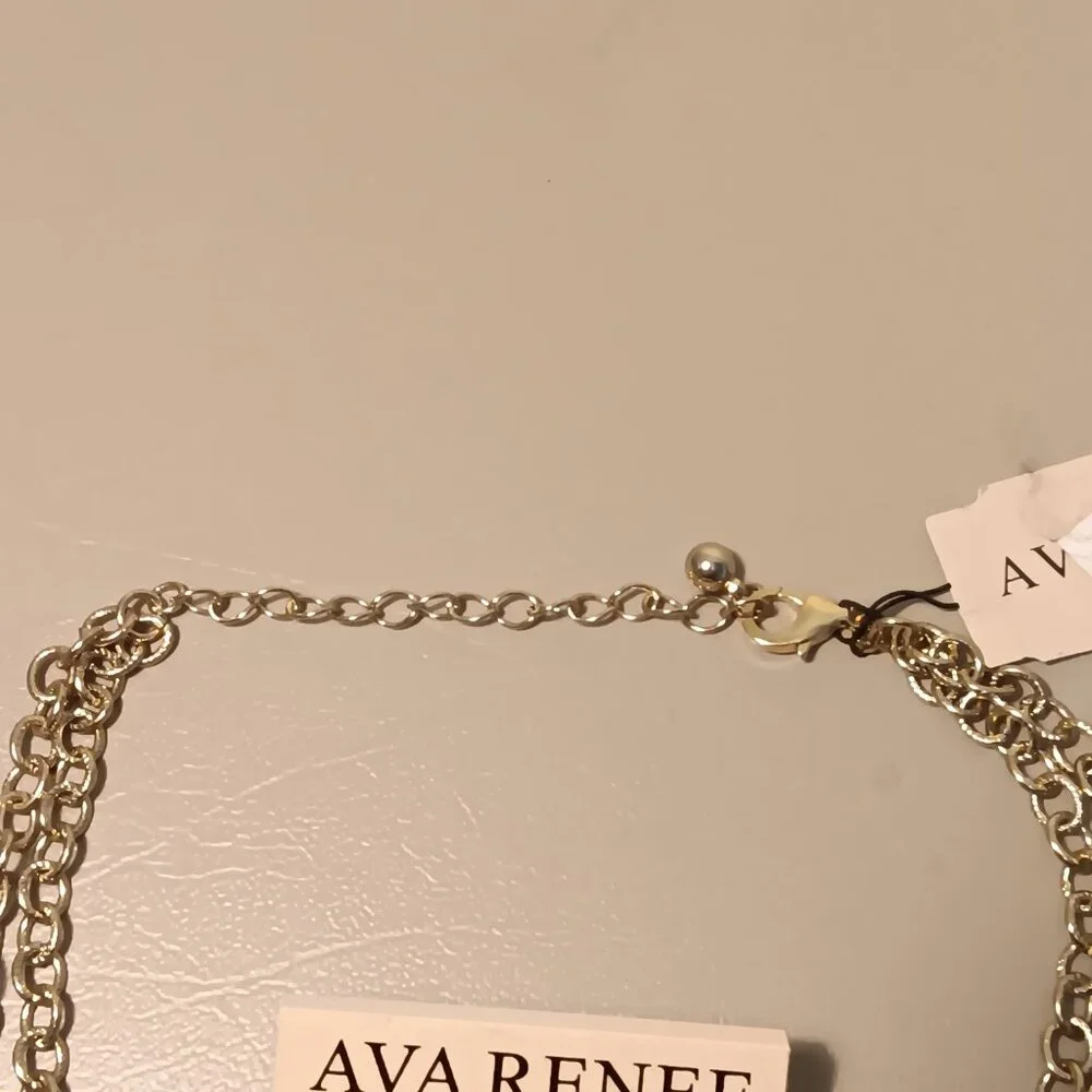 Ava Renee women's matching set multi-color multi-layer necklace & earrings - NWT